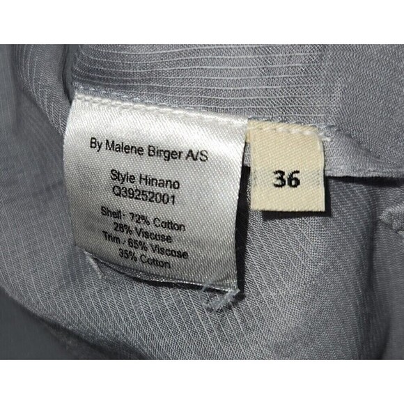 By Malene Birger Hinano Pintuck Top Dusty Gray S 36 Semi Sheer Lightweight - Picture 4 of 5